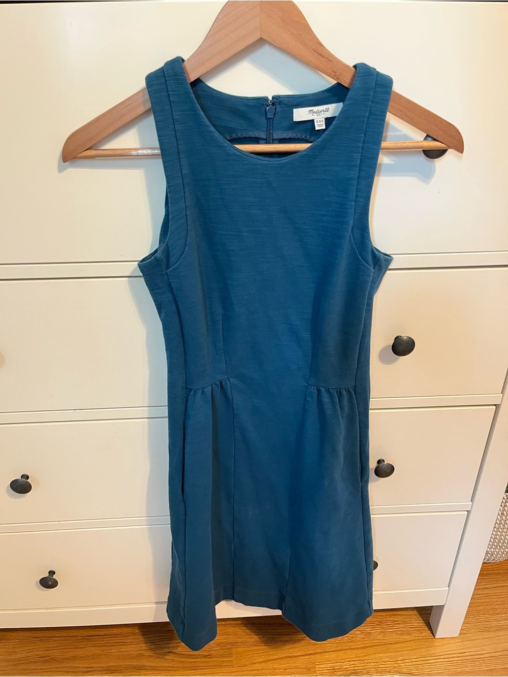 Madewell navy sleeveless fit-and-flare dress